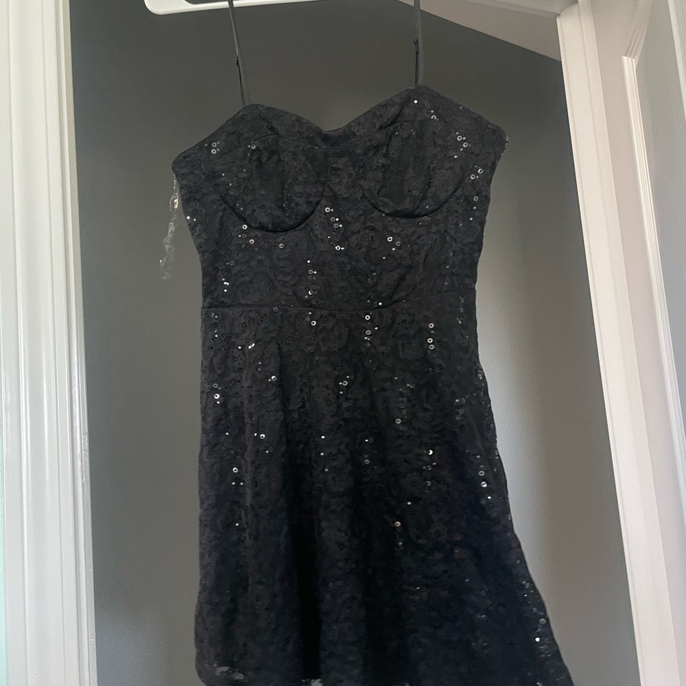Black Sequin Dress